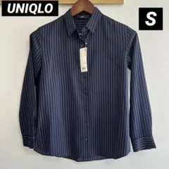 UNIQLO レーヨン　ストライプブラウス　Sサイズ　新品未使用　長袖