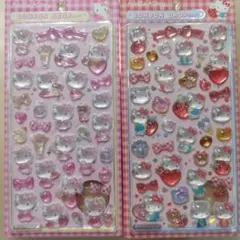 ボンボンドロップシール　サンリオ　第二弾　大　キティ　ピンク　赤　2種