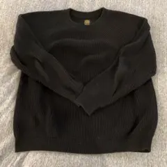 BATONER 日本製綿100%ブラックセーター