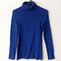 gap ギャップ コットン100% タートルネック ニット 長袖 青 S