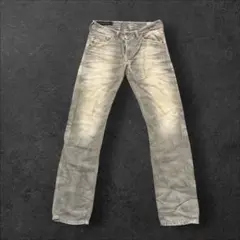 DIESEL BELTHER グレーデニム リネン　スリムテーパード イタリア製