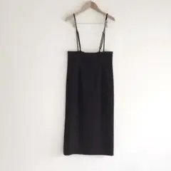 NOBLE ノーブル　ショルダーストラップサロペットスカート　ブラック　38