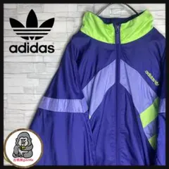 【人気】アディダス ナイロンジャケット ☆マルチカラー　90s Mサイズ
