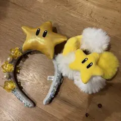 USJ スーパーマリオ スーパースター カチューシャ シュシュ セット