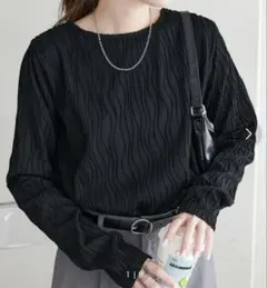 discoat 立体ジャガードロングスリーブ