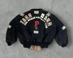 【PINK HOUSE】ピンクハウス日本製ベアワッペンブルゾン ロゴ ジップ