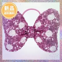 【1-2日発送】ピンク　リボン　ミニーちゃん　ヘアゴム　ヘアポニー　新品タグ付き