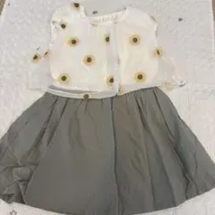 アプレレクール　ひまわり　ワンピース　90センチ