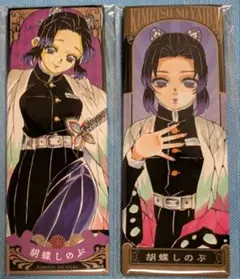 鬼滅の刃 胡蝶しのぶ 絵札缶バッジ 2点セット
