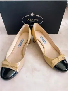 【最終価格】3回のみPRADA ヒールプラダエレガント　バイカラーヒール35のサムネイル