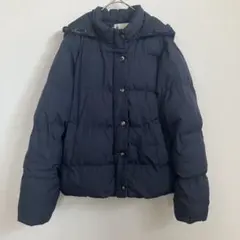 ネイビー フード付き ダウンジャケット