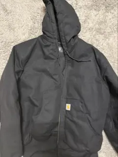 Carhartt ダック地 フーデッドジャケット ブラック L - メルカリ