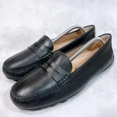 ☆美品☆【エコー】 ローファー (40) ドライビング モカシン レザー 黒のサムネイル