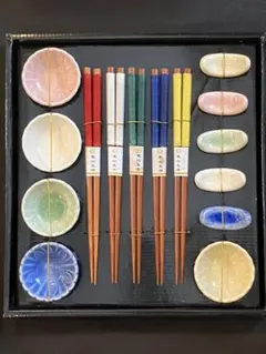 Dr.コパ 風水生活 色彩御膳 箸 箸置き 小皿 5組セット マルチカラー