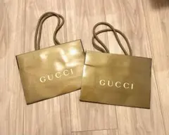 GUCCI ゴールドショップ袋 2枚セット