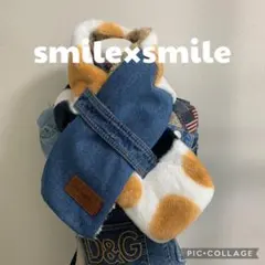 ⭐️デニムリメイク☆マフラー⭐️【三毛猫柄ラスト在庫】