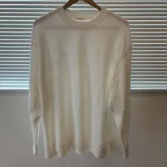 COMOLI 25SS 7Gクルーネックニット ホワイトサイズ1美品のサムネイル