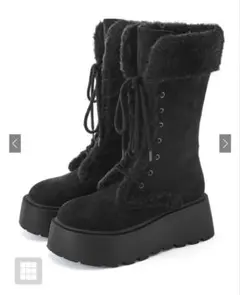 スエードムートンレースアップブーツ