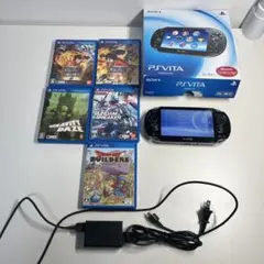 SONY PS Vita クリスタルブラック 本体 + ゲーム5本セット