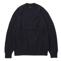 【BATONER】ウール クルーネックニット ネイビー 3