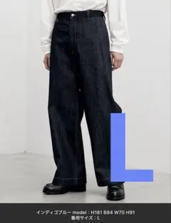 【WYM】DENIM WIDE STRAIGHT SLACKSのサムネイル