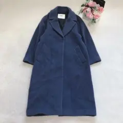 ファブリカ グリーンレーベルリラクシング ロングコート アウター チェスター 青