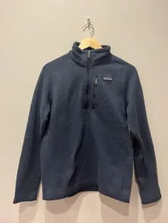 【美品】patagonia フリース ダークブルー ハーフジップ メンズSサイズ