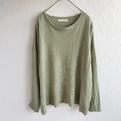 ✨美品✨SHOO-LA-RUE✨長袖ニットセーター 薄手 トップス【F】グリーン
