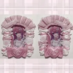 ♡ ホイップ トレカケースデコ量産型 b8 ピンク セット メイド フリル ♡