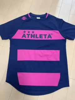 アスレタ　Tシャツ　ピンクボーダー　Mサイズのサムネイル