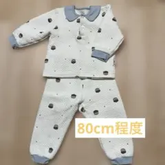 80cm ベビーパジャマ 上下セット クマの模様