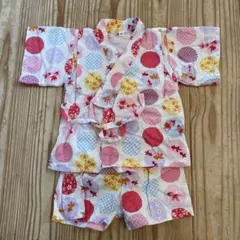 花柄水玉甚平 80サイズ