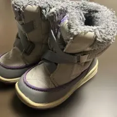 ファー付きグレー/パープルブーツ