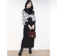 MERCURYDUO 2WAYジャガードカーデドッキングニットワンピース