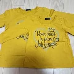 BEBE 黄色カットソー　お揃い　90cm&120cm