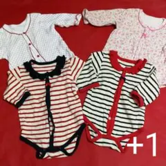 西松屋　ロンパース まとめ売り　肌着　出産準備　ボーダー　花柄　女の子