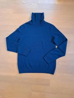 UNIQLO☆3D☆カシミア100%　タートルネックセーター　ネイビー