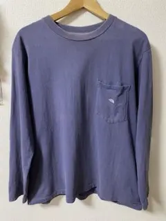 ノースフェイスパープルレーベル　ＮＯＲＴＨ　ＦＡＣＥ　ロンT 鬼フェード　茄子紺