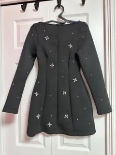 H&M ビジュー　ワンピース グレー