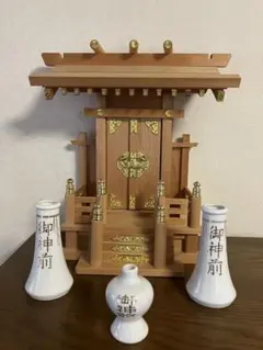 木製神具セット 中型 伝統的デザイン