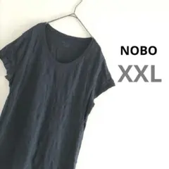 NOBO ネイビー Tシャツ 半袖 XXL 無地 トップス レディース