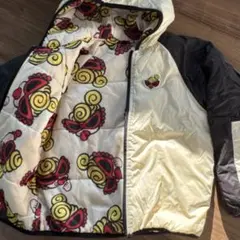 ヒスミニ　フード付き軽量ジャケット（アイボリー/黒）