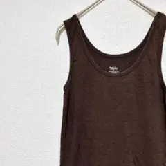 MOSSIMO タンクトップ 【Ｍ】ダークブラウン 無地 海外古着 シンプルのサムネイル