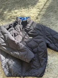 XLARGE キルティングジャケット ダークグレー/ライトブルー