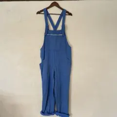 ダメージ 汚れあり 水色 オーバーオール