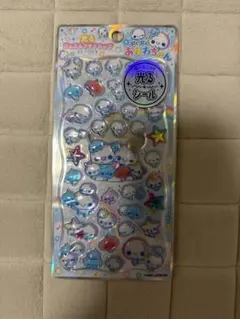 光るジュエルプチドロップステッカー　ぷくぷくあわわちゃん