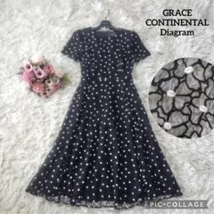 【未使用♡定価4.6万】グレースコンチネンタル　ドットフラワーチュールワンピース