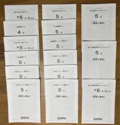 2022年度版　SAPIX サピックス　5年 15回分セット(1年分)原本