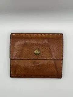 sale11日まで！IL BISONTE レザー 二つ折り財布 ブラウン