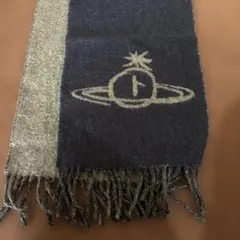 Vivienne Westwood マフラー ネイビー グレー リバーシブル
